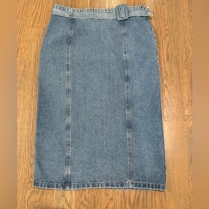 Dee Elly Denim blue jeans skirt size L Boho y2k H